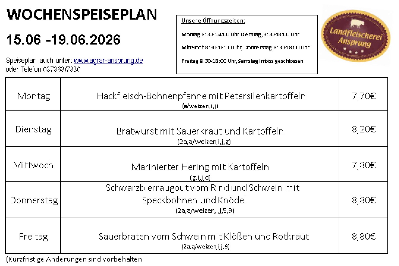 Speiseplan ab 15 06 26